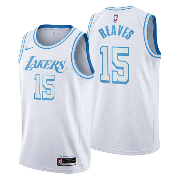 Men's Los Angeles Lakers #15 Austin Reaves White Swingman City Edition NBA Jersey