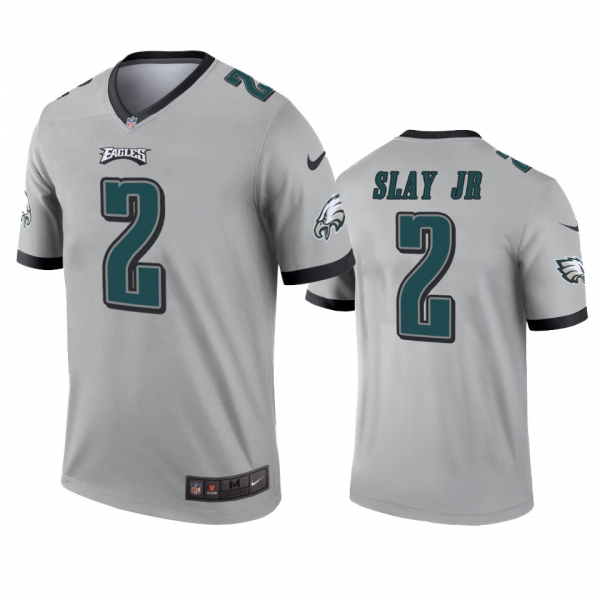 Nike Men's Philadelphia Eagles #2 Darius Slay Jr 2019 Inverted Legend Silver NFL jersey