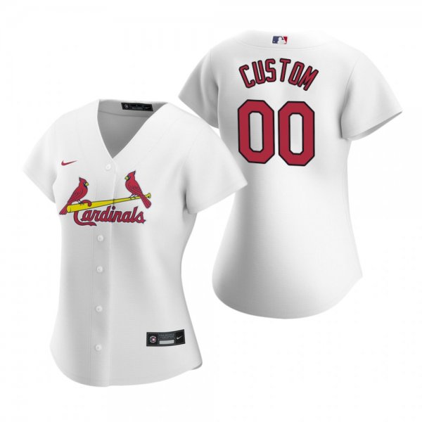 Women's St. Louis Cardinals Custom Nike White 2020 Home Jersey