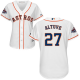 Houston Astros #27 Jose Altuve White Home 2017 World Series Champions Women's Stitched MLB Jersey