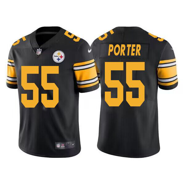 Men's Pittsburgh Steelers #55 Joey Porter Black Color Rush Limited Jersey