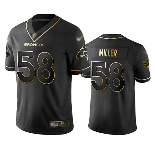 Denver Broncos #58 Von Miller Black Men's Stitched NFL Limited Golden Edition Jersey