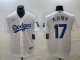 Men's Los Angeles Dodgers #17 Nike White Jersey