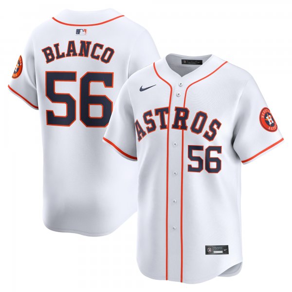 Youth Houston Astros Ronel Blanco Nike White Home Limited Player Jersey