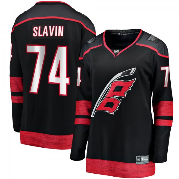 Women's Carolina Hurricanes Jaccob Slavin Fanatics Black Home Breakaway Player Jersey