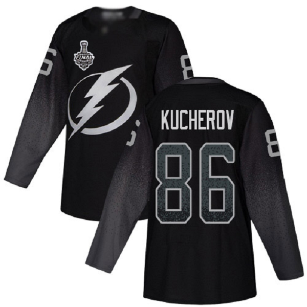 Adidas Lightning #86 Nikita Kucherov Black Alternate 2020 Stanley Cup Final Stitched NHL Jersey