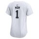 Women's New York Yankees Nike White #1 Mom Home Limited Jersey