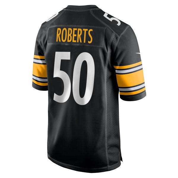 Men's Pittsburgh Steelers Elandon Roberts Nike  Black  Game Jersey