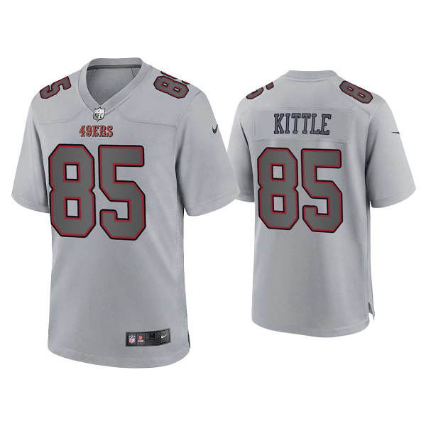 Men's San Francisco 49ers George Kittle Gray Atmosphere Fashion Game Jersey