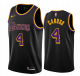 Men's Nike Los Angeles Lakers #4 Alex Caruso Black NBA 2021 Earned Edition Swingman Jersey