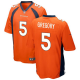 Men's Denver Broncos #5 Randy Gregory Game Orange Jersey