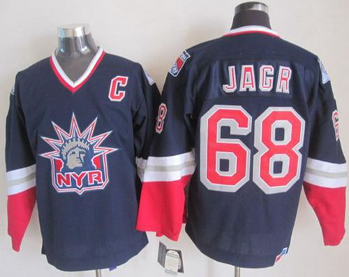 New York Rangers #68 Jaromir Jagr Navy Blue CCM Statue of Liberty Stitched NHL Jersey