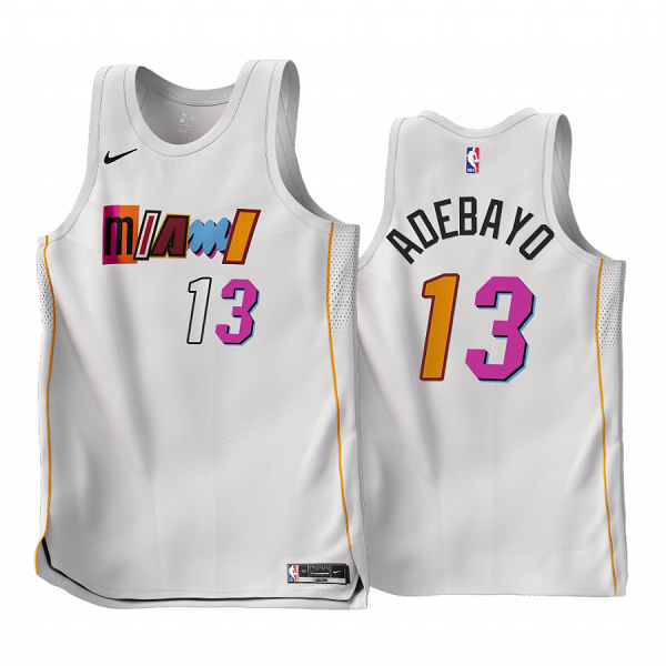 Miami Heat Bam Adebayo #13 White 2022-23 City Edition Jersey