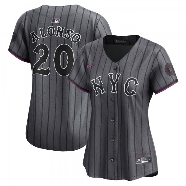 Women's New York Mets Pete Alonso Nike Graphite 2024 City Connect Limited Player Jersey