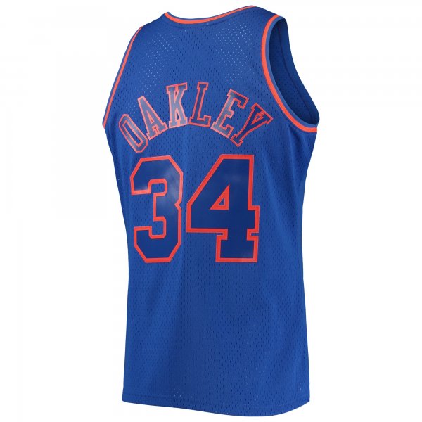 Men's New York Knicks Charles Oakley Mitchell & Ness Blue 1996/97 Hardwood Classics Swingman Jersey