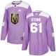 Vegas Golden Knights #61 Mark Stone Purple Fights Cancer Stitched NHL Jersey