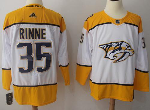 Adidas Nashville Predators #35 Pekka Rinne White Road Stitched NHL Jersey