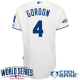 Kansas City Royals #4 Alex Gordon White Cool Base W/2014 World Series Patch Stitched MLB Jersey