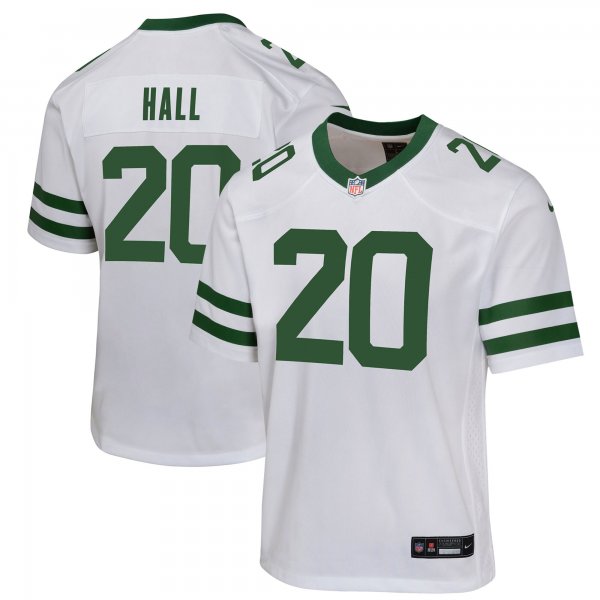 Youth New York Jets Breece Hall Nike Legacy White Game Jersey