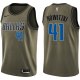 Men's Nike Dallas Mavericks #41 Dirk Nowitzki Green Salute to Service Swingman NBA Jersey