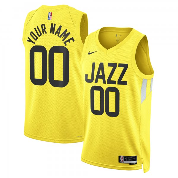 Unisex Utah Jazz Nike Gold Swingman Custom Jersey - Icon Edition