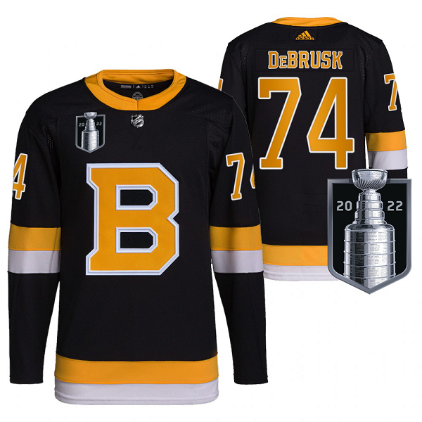 Men's Boston Bruins Jake DeBrusk Black 2022 Stanley Cup Playoffs Jersey