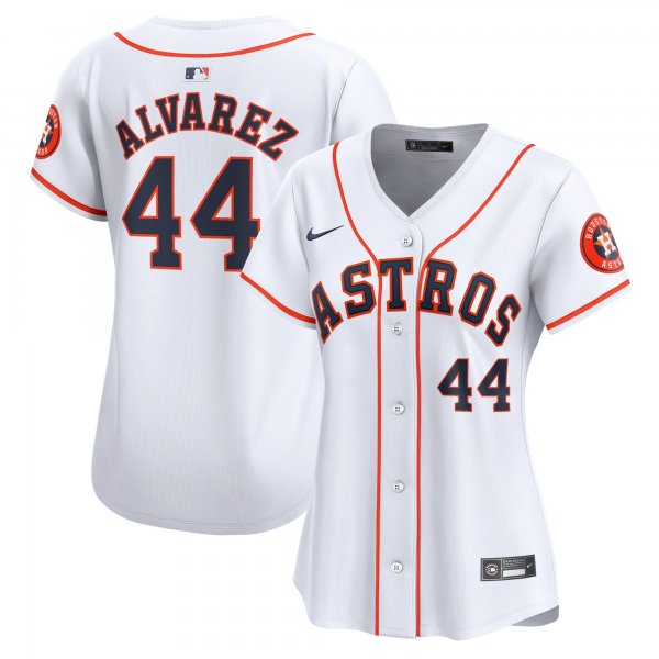 Women's Houston Astros #44 Yordan Alvarez Nike White Home Limited Player Jersey