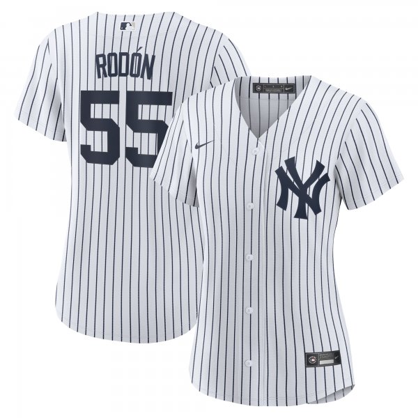 Women's New York Yankees Carlos Rodon Nike White/Navy Home Official Player Jersey