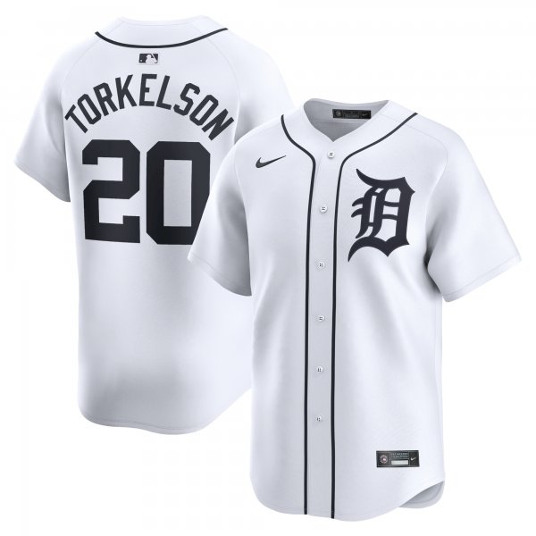 Men's Detroit Tigers #20 Spencer Torkelson Nike White Home Limited Player Jersey