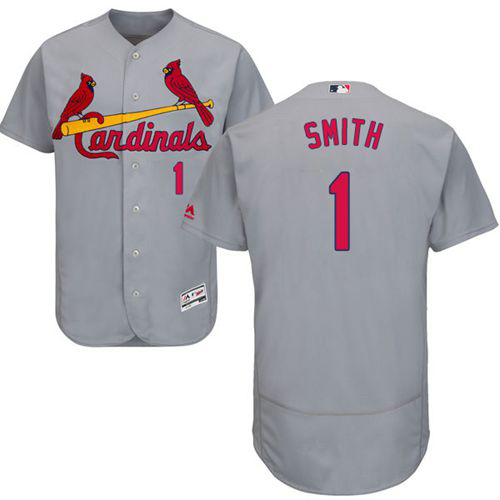 St. Louis Cardinals #1 Ozzie Smith Grey Flexbase Collection Stitched MLB Jersey