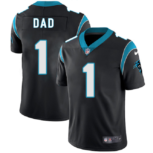 Men's Nike Carolina Panthers #1 Dad Black Team Color Vapor Untouchable Limited NFL Jersey