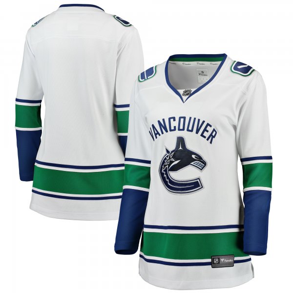 Women's Vancouver Canucks Fanatics White Away Breakaway Jersey