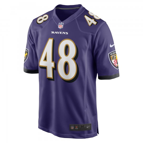 Men's Baltimore Ravens Jeremiah Moon Nike Purple Game Player Jersey