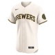 Men's Milwaukee Brewers Nike Cream Home Elite Jersey