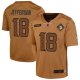 Youth Minnesota Vikings #18 Justin Jefferson Nike Brown 2023 Salute To Service Limited Jersey