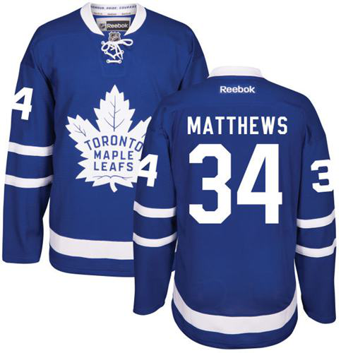 Toronto Maple Leafs #34 Auston Matthews Blue Home Stitched Youth NHL Jersey