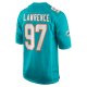 Men's Miami Dolphins Rashard Lawrence Nike  Aqua Team Game Jersey