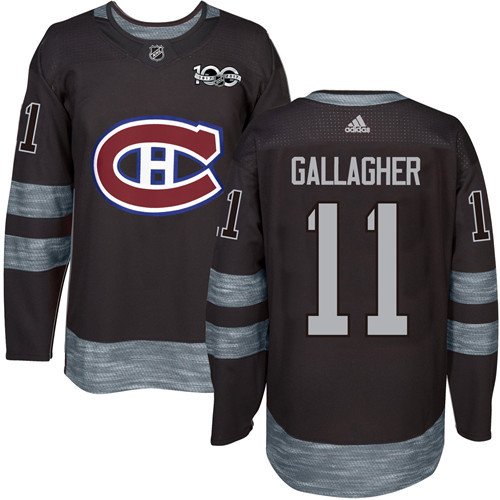 Montreal Canadiens #11 Brendan Gallagher Black 1917-2017 100th Anniversary Stitched NHL Jersey