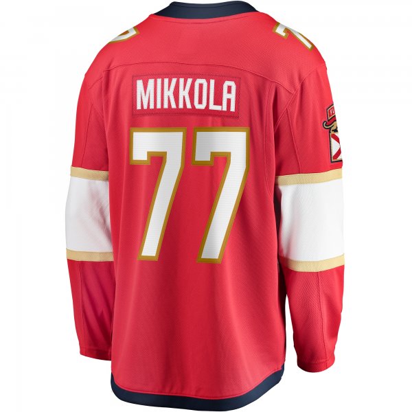 Men's Florida Panthers Niko Mikkola Fanatics Red  Premier Breakaway Player Jersey