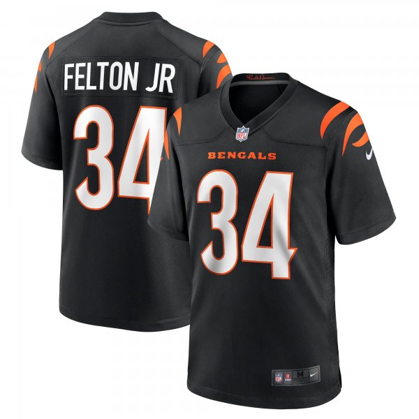 Men's Cincinnati Bengals Demetric Felton Jr. Nike  Black Team Game Jersey