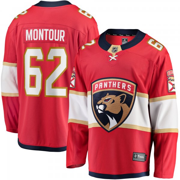 Men's Florida Panthers Brandon Montour Fanatics Red Home Breakaway Player Jersey