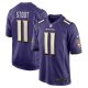 Men's Baltimore Ravens Jordan Stout Nike Purple Player Game Jersey