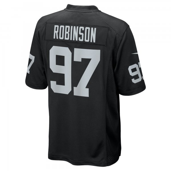 Men's Las Vegas Raiders Janarius Robinson Nike  Black Team Game Jersey