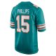 Men's Miami Dolphins Jaelan Phillips Nike Aqua Alternate Game Jersey