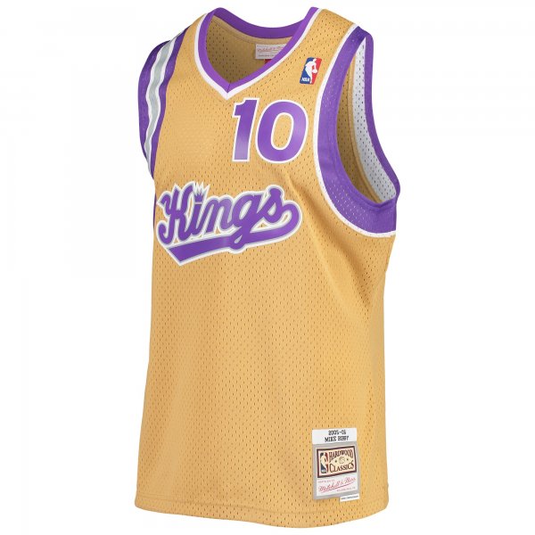 Men's Sacramento Kings Mike Bibby Mitchell & Ness Gold 2005/06 Hardwood Classics Swingman Jersey