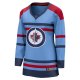 Women's Winnipeg Jets  Fanatics Light Blue Anniversary Premier Breakaway Jersey