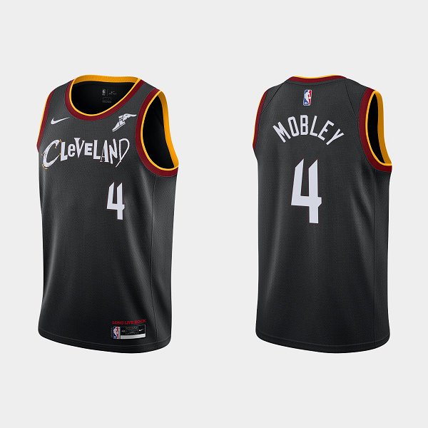 Men's Cleveland Cavaliers #4 Evan Mobley Black 2021 NBA City Edition Jersey