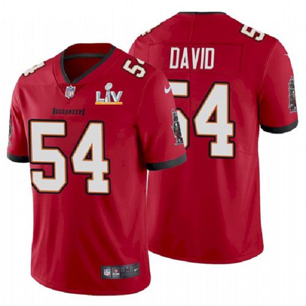 Men's Tampa Bay Buccaneers Lavonte David Red 2021 Super Bowl LV Jersey