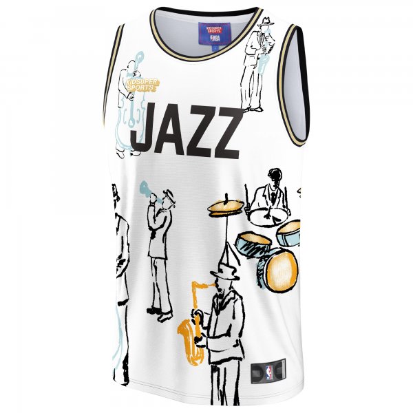 Unisex Utah Jazz NBA & KidSuper Studios by Fanatics White Hometown Jersey