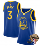 Men's Golden State Warriors #3 Jordan Poole 2022 Royal Finals Stitched NBA Jersey